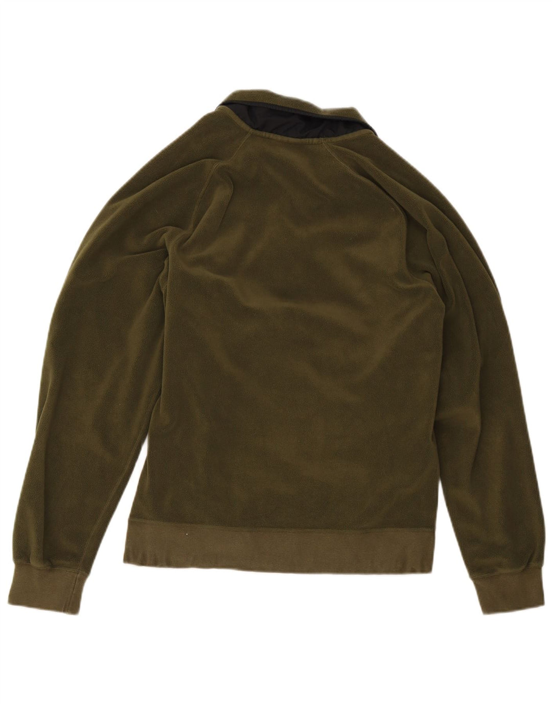Nike Fleece Jumper med lynlås til kvinder UK 10 Small Khaki Colourblock Polyester