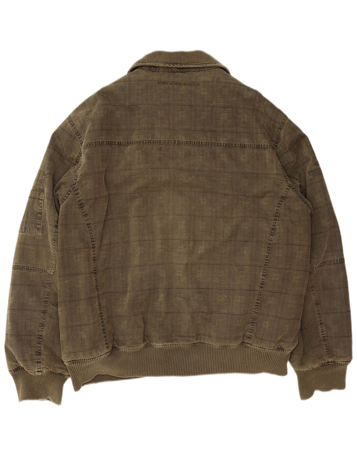 CAMP DAVID Herre Bomber Jacket UK 44 2XL Khaki Check