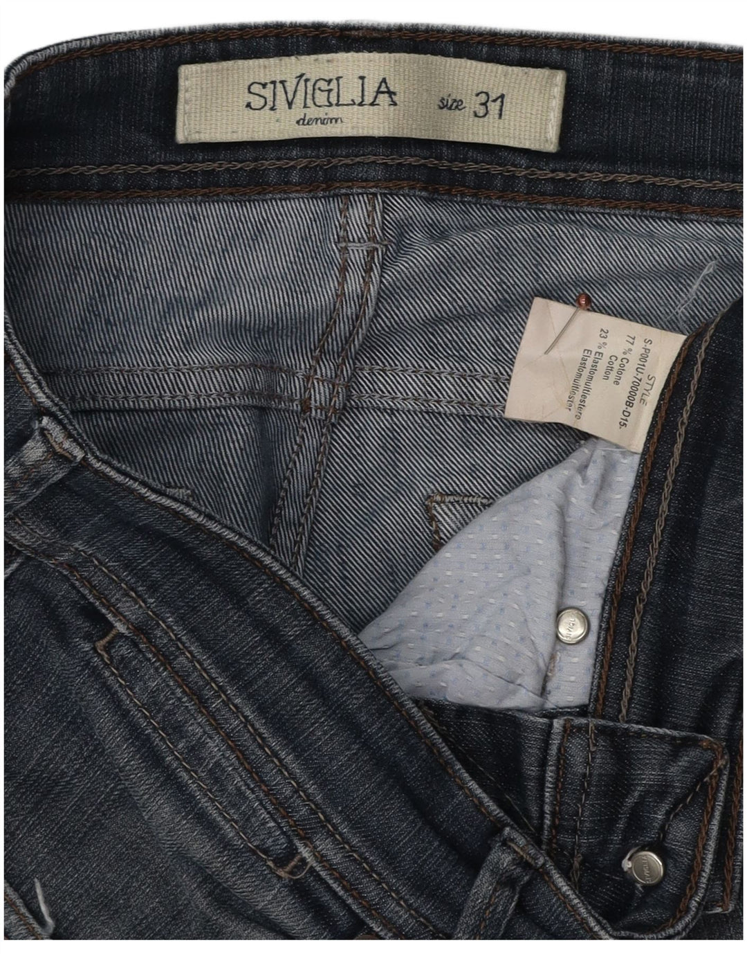 SIVIGLIA Slim Jeans til mænd W31 L32 Marineblå bomuld