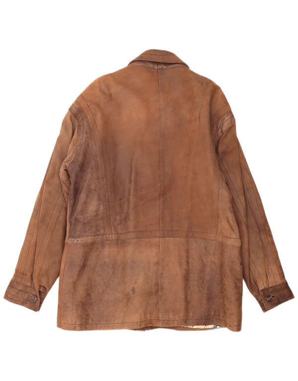 PIERCE ARROW Herre Læderfrakke EU 54 2XL Brun