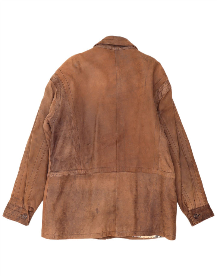 PIERCE ARROW Herre Læderfrakke EU 54 2XL Brun