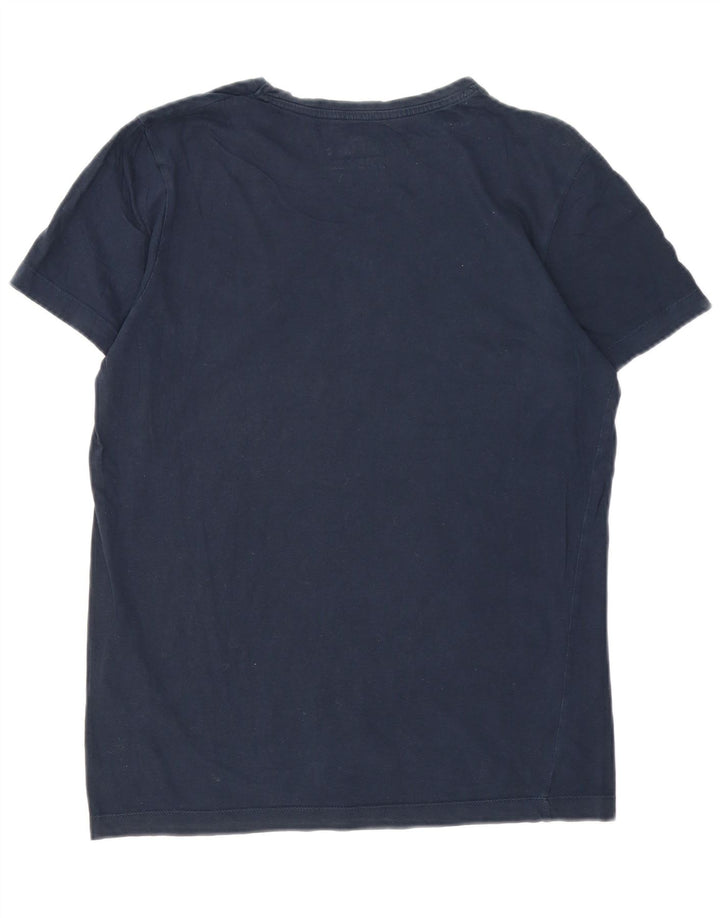 Jack & Jones Herre grafisk T-shirt Top Medium Marineblå Bomuld