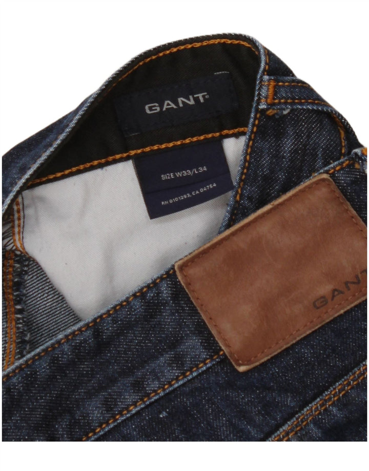 GANT Straight Jeans til mænd W33 L34 Marineblå