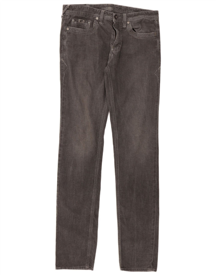 Gas Herre Albert Slim Jeans W32 L34 Grå Bomuld