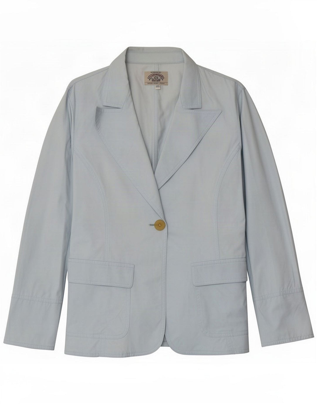 Armani Dame 1-knap Blazer Jacket UK 16 Large Blue Cotton