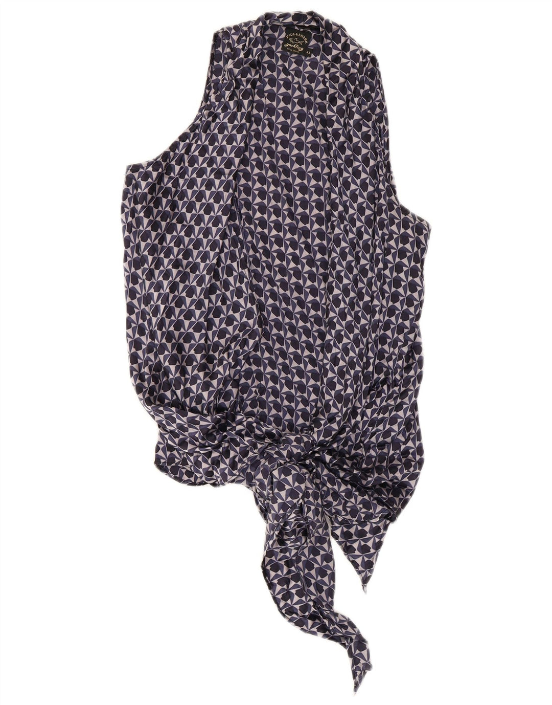 Paul & Shark Dame Ærmeløs Cardigan Top IT 42 Medium Navy Blue