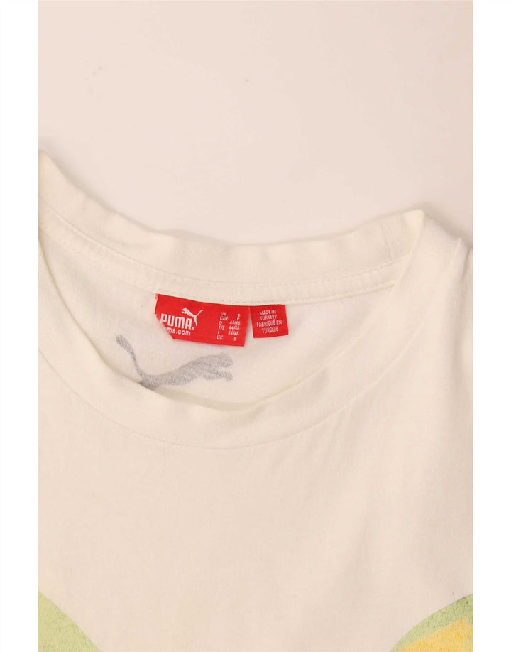 Puma Herre Grafisk T-Shirt Top Lille Hvid
