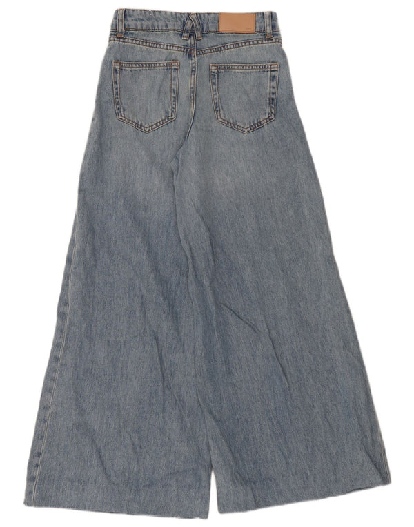 Zara Dame Jeans med brede ben EU 32 2XS W22 L29 Blå