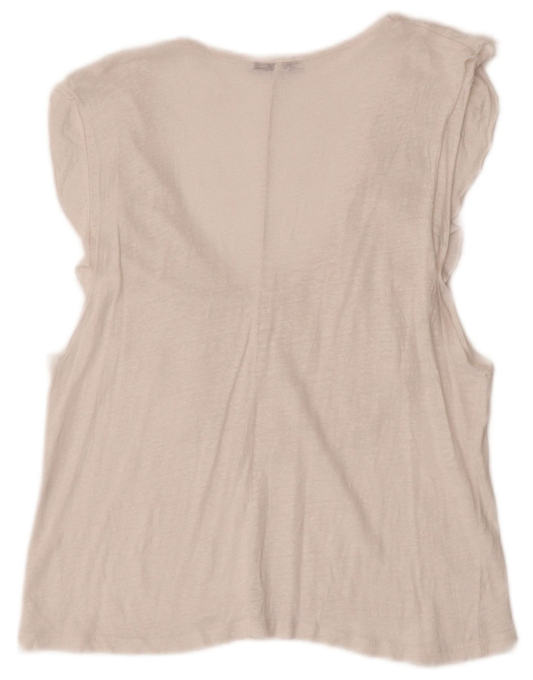 Zara Dame ærmeløs bluse Top UK 12 Medium White Flecked