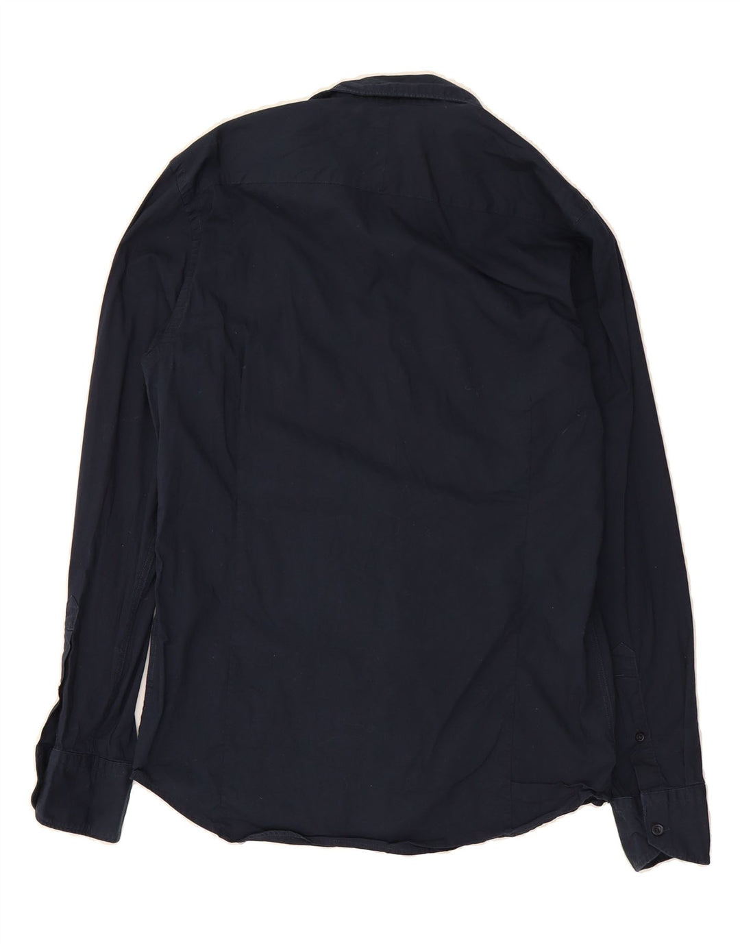 REPLAY Mens Slim Fit Shirt Large Navy Blue Cotton Vintage Replay and Second-Hand Replay from Messina Hembry 