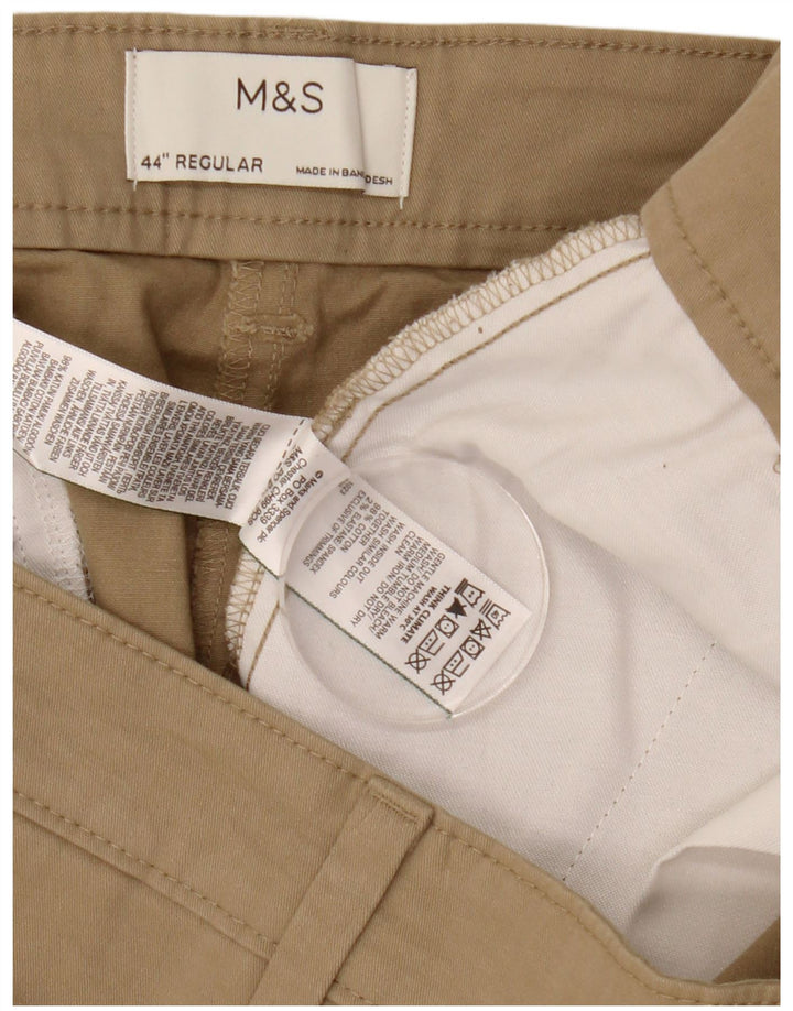 Marks & Spencer Herre Chino Shorts W44 2XL Beige Bomuld
