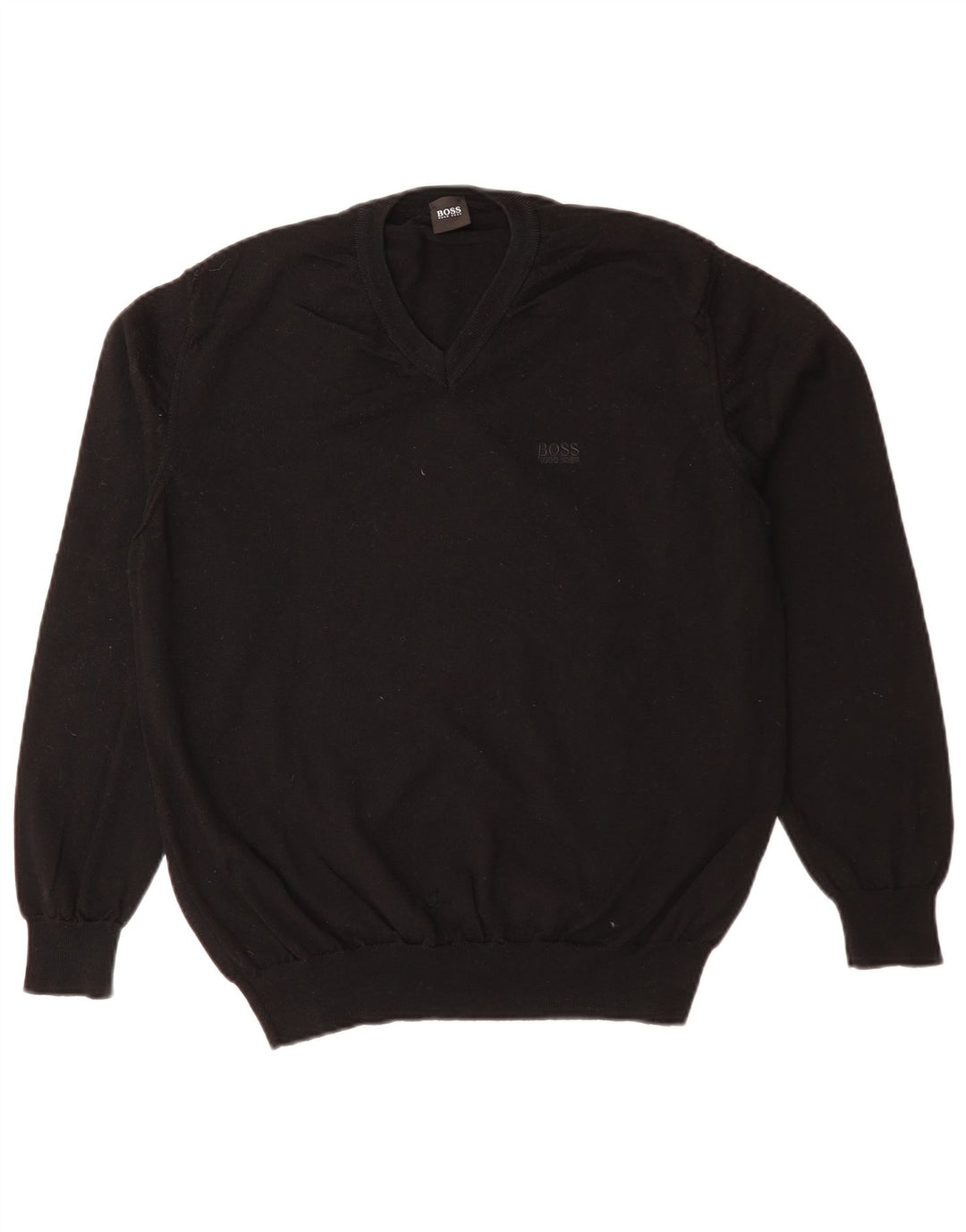 HUGO BOSS Herre V-hals sweater Medium Sort