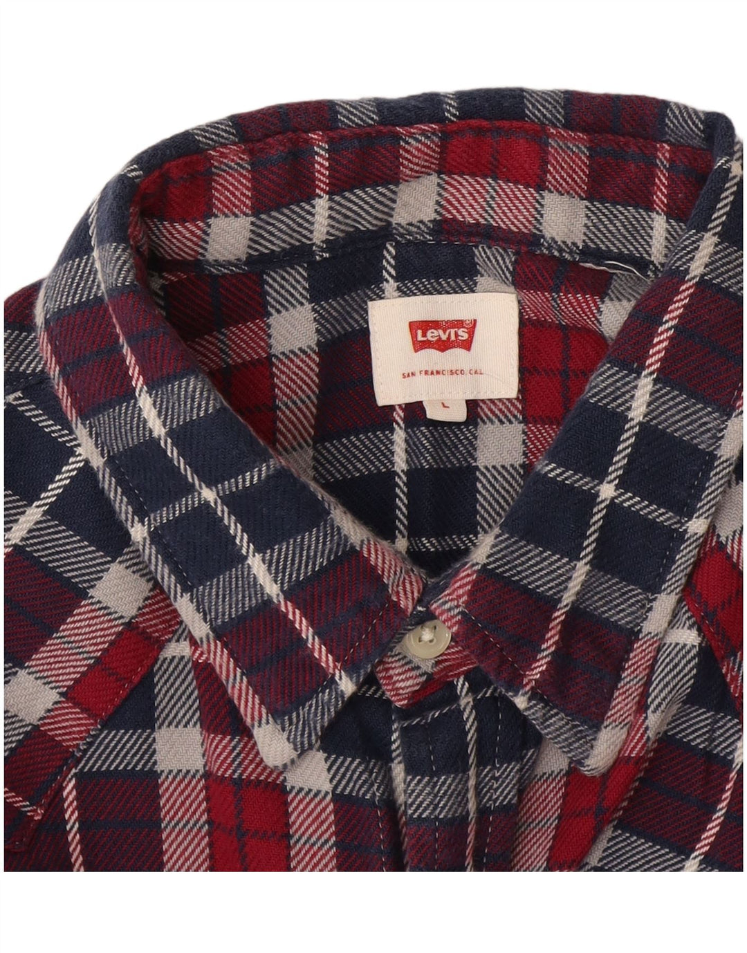 Levi's herre flannelskjorte stor bordeaux ternet