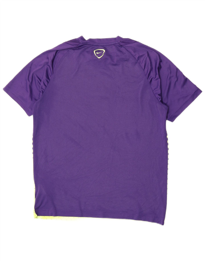 Nike Herre Dri Fit Grafisk T-Shirt Top Stor Lilla Geometrisk Polyester