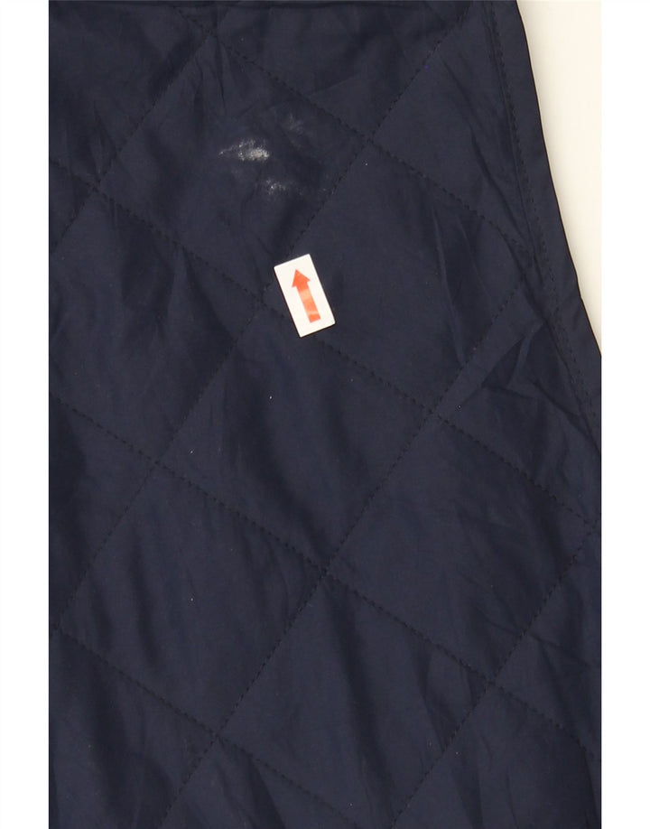RALPH LAUREN Womens Quilted Gilet UK 16 Large Navy Blue Polyester Vintage Ralph Lauren and Second-Hand Ralph Lauren from Messina Hembry 