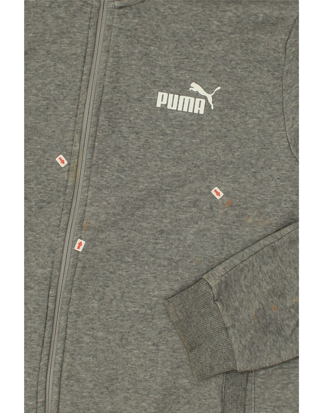 PUMA Mens Tracksuit Top Jacket Large Grey Cotton | Vintage Puma | Thrift | Second-Hand Puma | Used Clothing | Messina Hembry 