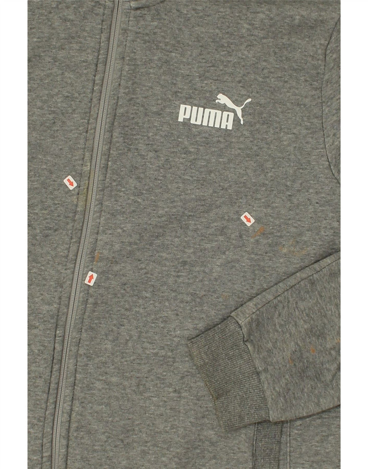 PUMA Mens Tracksuit Top Jacket Large Grey Cotton | Vintage Puma | Thrift | Second-Hand Puma | Used Clothing | Messina Hembry 