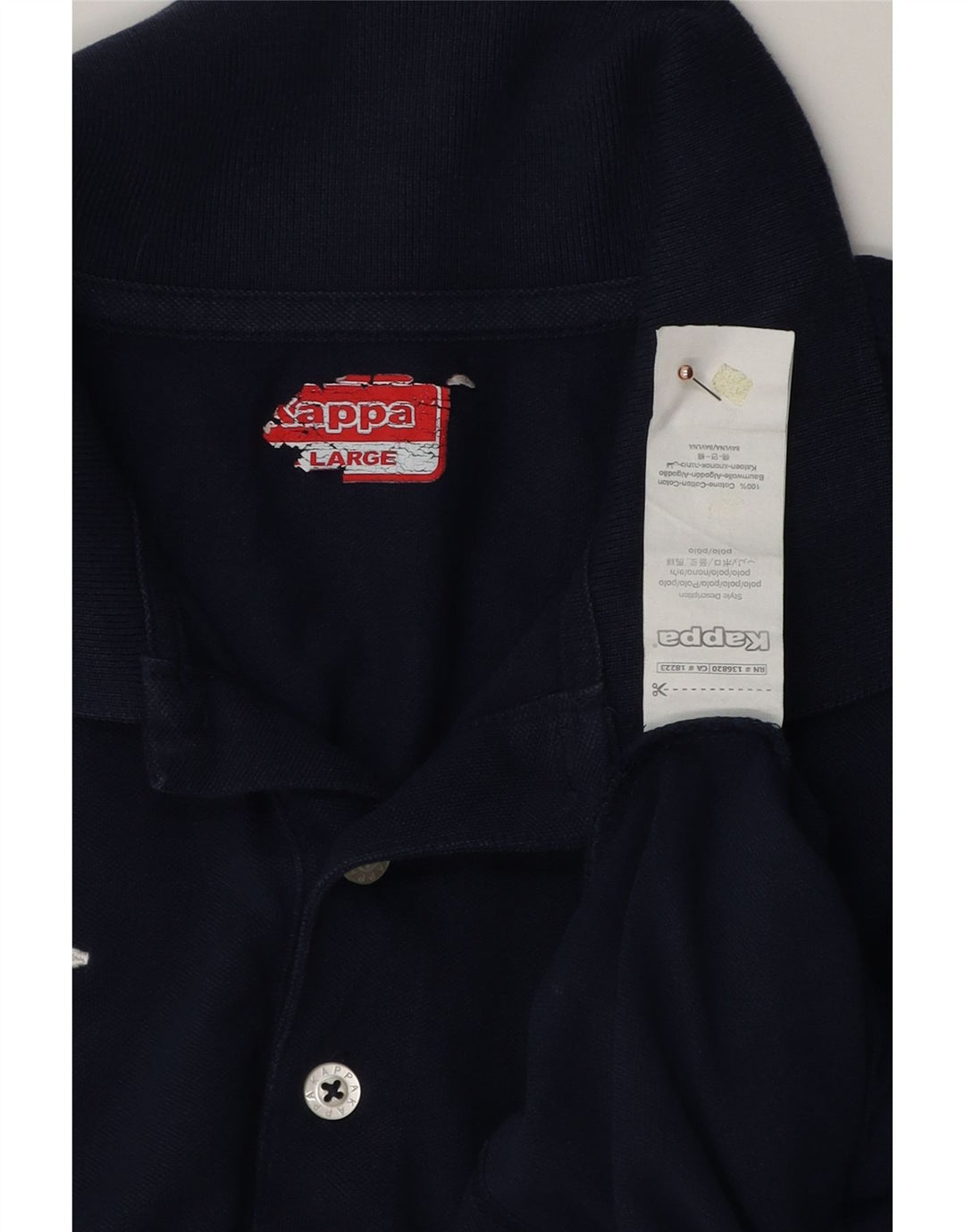 KAPPA Poloskjorte til mænd Stor marineblå bomuld