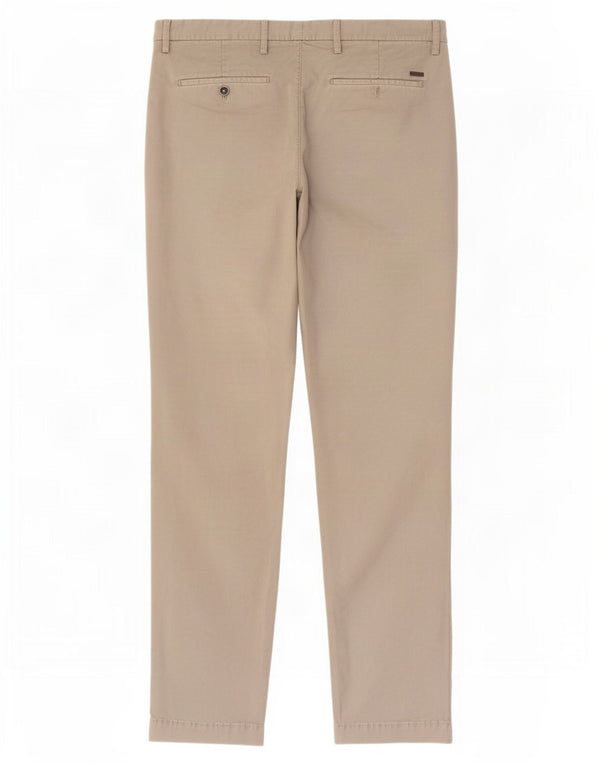 Massimo Dutti Herre Slim Fit Chinobukser EU 42 Large W32 L31 Gråstribet