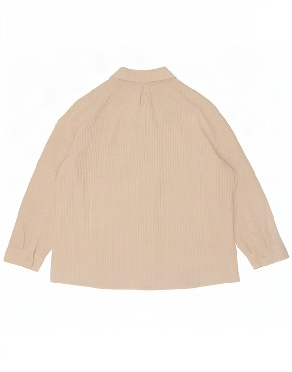 Marks & Spencer Dame Oversized skjortebluse UK 16 Large Off White Viscose
