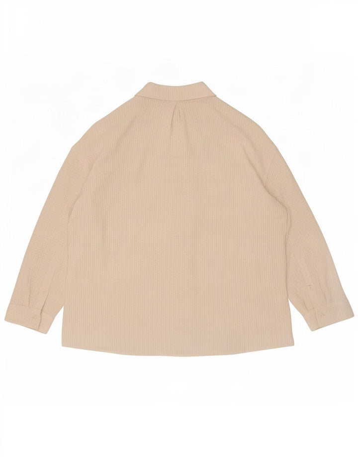 Marks & Spencer Dame Oversized skjortebluse UK 16 Large Off White Viscose