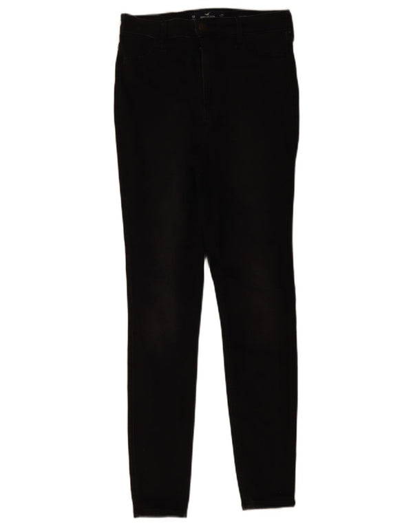 Hollister Dame Højtalje Skinny Jeans US 5 Small W27 L28 Sort Bomuld