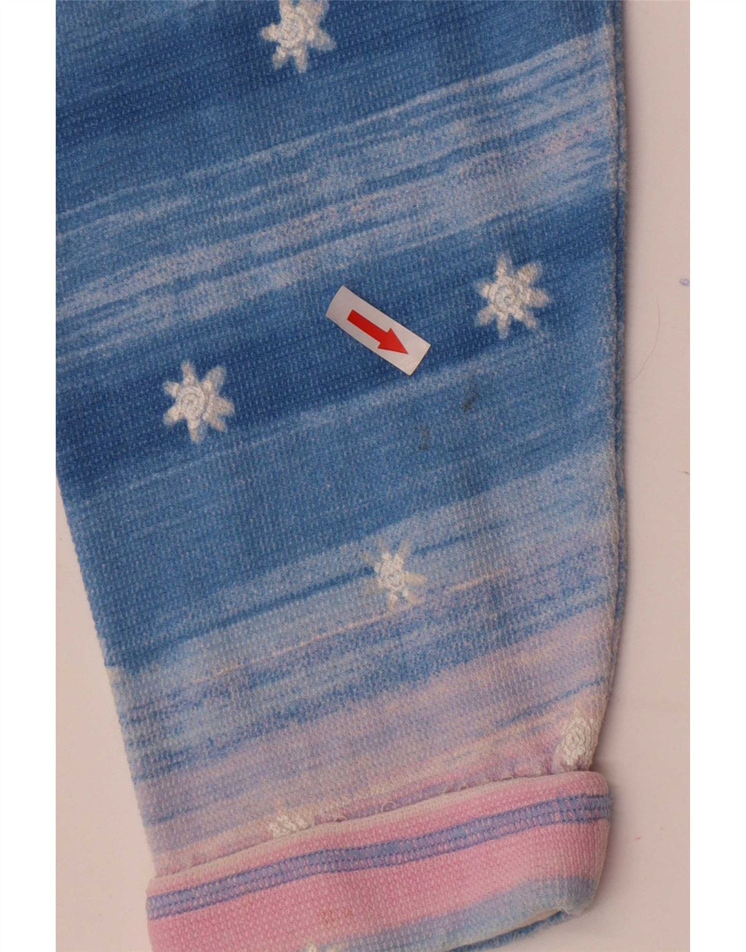 Vintage kvinders abstrakt mønster skjorte bluse UK 16 Stor blå stribet