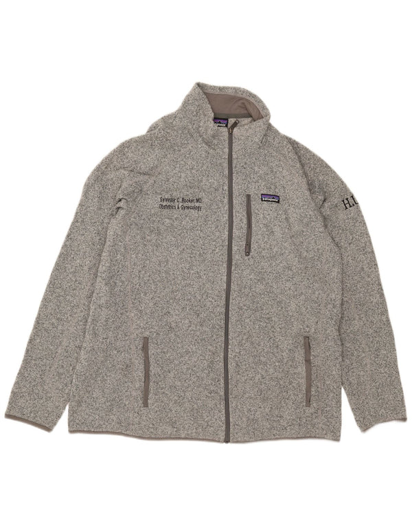 Patagonia Herre grafisk træningsdragt Top jakke 2XL Grå Flecked Polyester