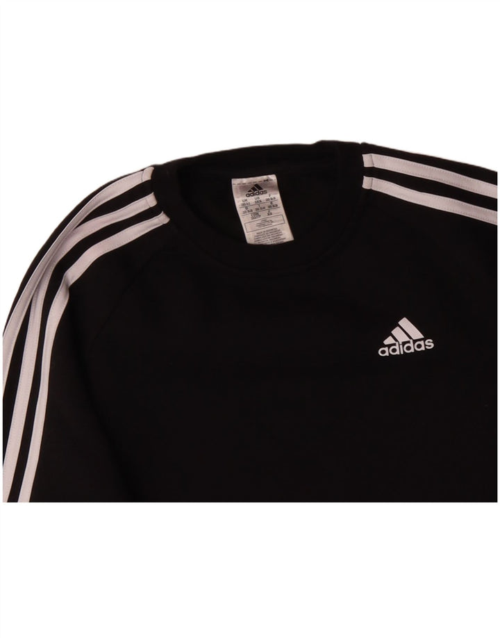 ADIDAS oversize sweatshirttrøje til kvinder UK 0/2 XS Sort bomuld