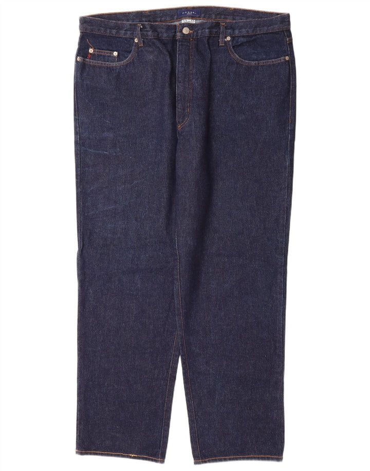 Guess Straight Jeans til mænd W42 L32 Marineblå Bomuld