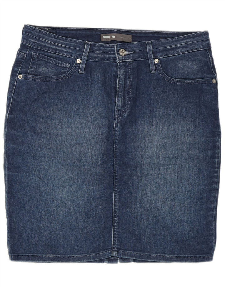 LEVI'S Womens Denim Skirt W30 Medium  Blue Cotton