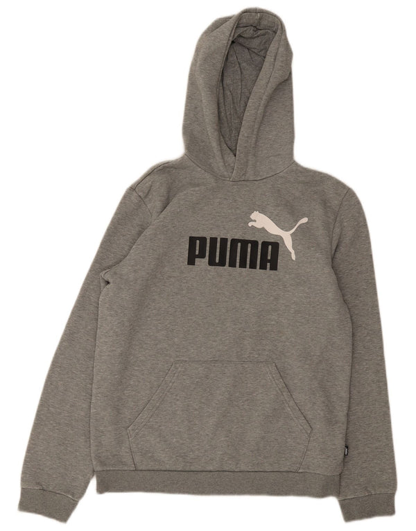 Puma drenge grafisk hættetrøje 15-16 år grå bomuld