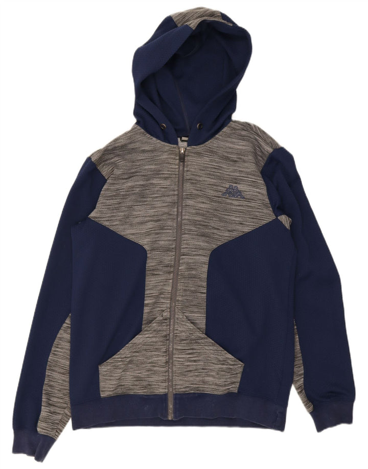Kappa Hættetrøje med lynlås til mænd Large Navy Blue Colourblock Polyester