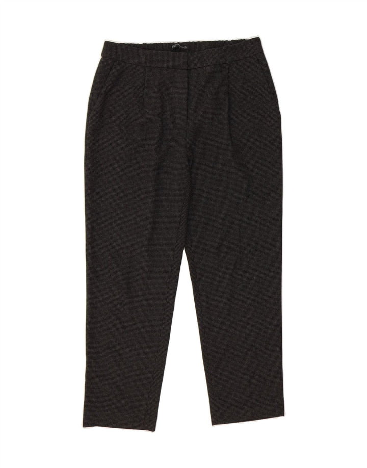 ZARA Womens Slim Chino Trousers W36 L26 Grey Houndstooth Polyester Vintage Zara and Second-Hand Zara from Messina Hembry 