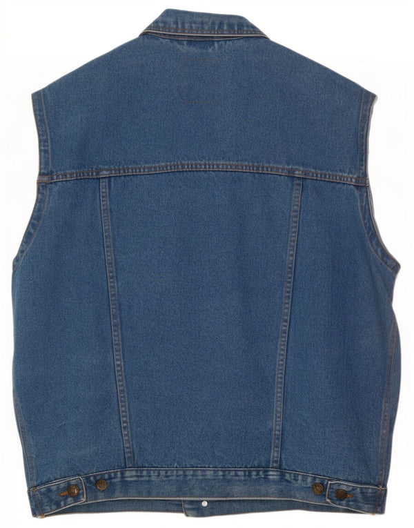 Marcel Clair Mens Denim Gilet UK 40 Large Blue Cotton