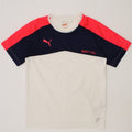 PUMA Boys T-Shirt Top 11-12 Years Large White Colourblock Polyester Vintage Puma and Second-Hand Puma from Messina Hembry 