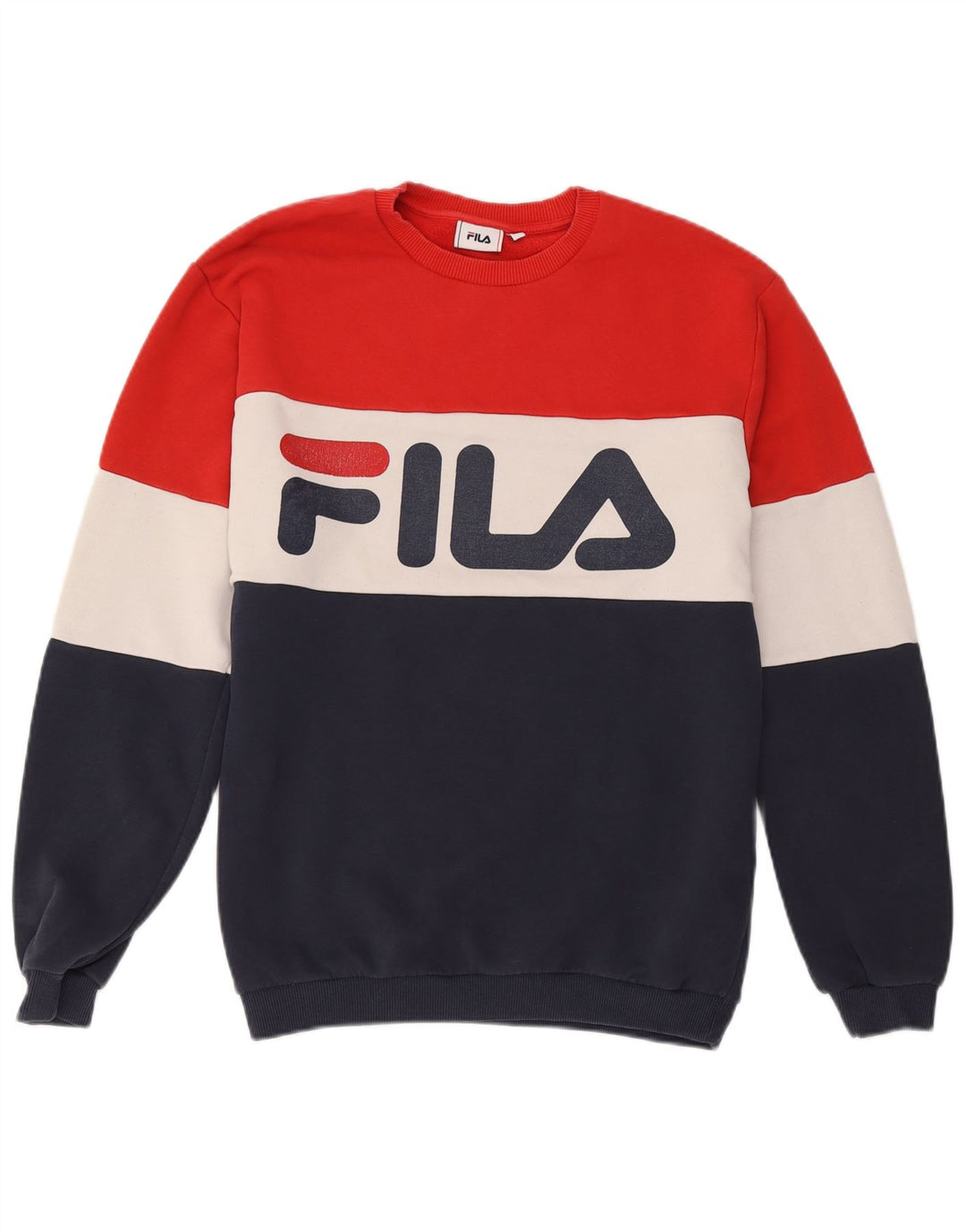 Fila Herre grafisk sweatshirt Jumper Medium Flerfarvet Colourblock Bomuld