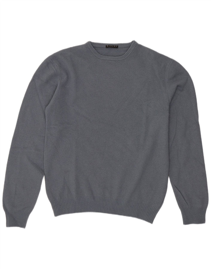 Sisley Dame sweater med rund hals DK 16 Stor grå uld