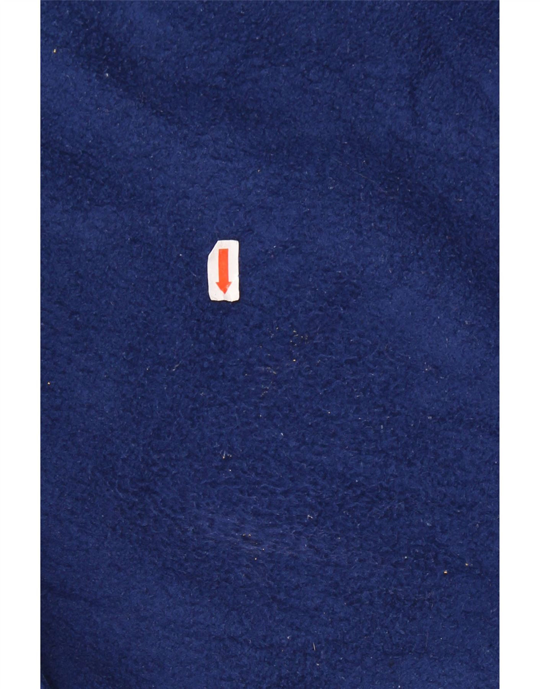 VINTAGE Fleece Jumper med lynlås til mænd Large Navy Blue Camouflage