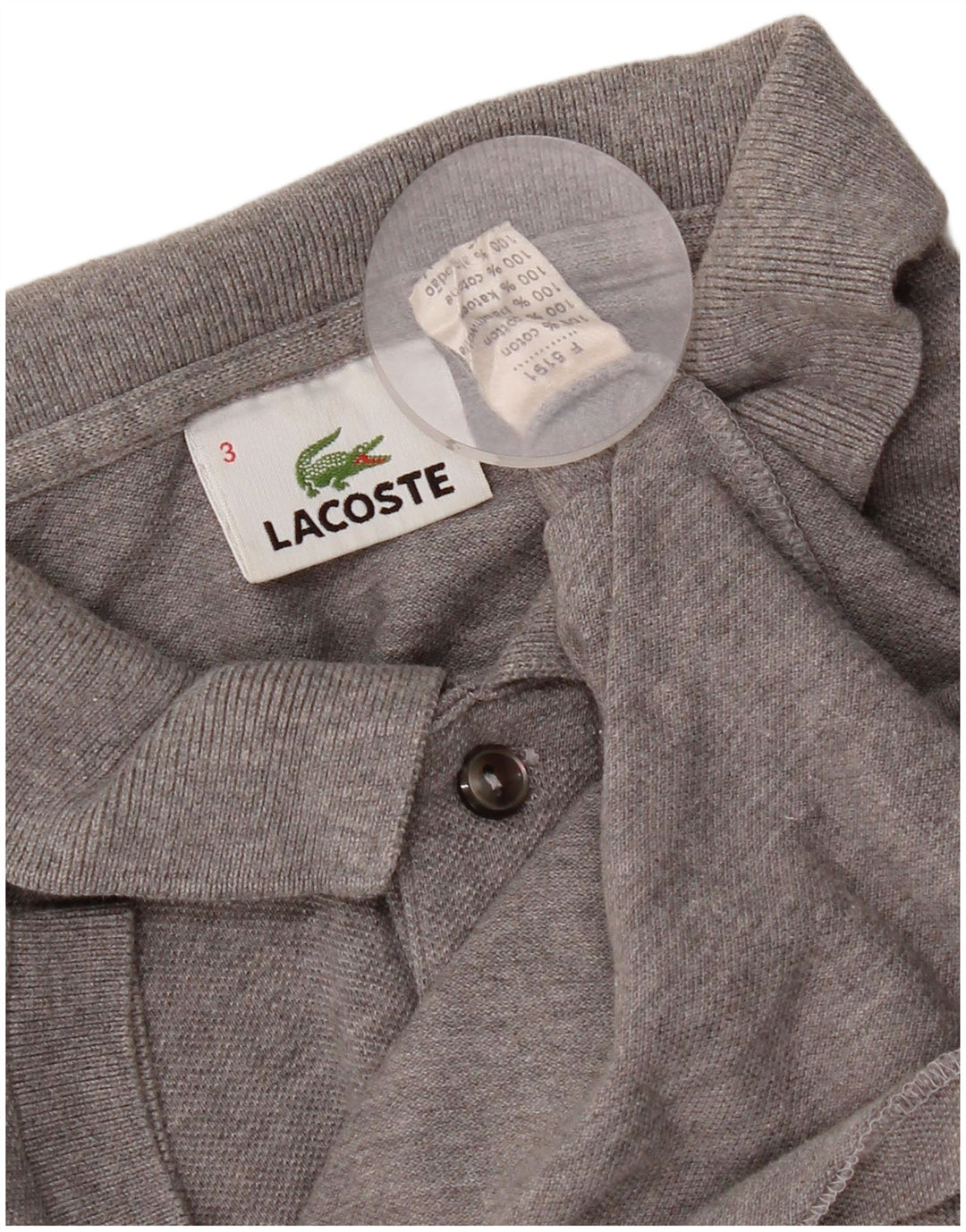Lacoste herre poloskjorte str. 3 Lille grå bomuld