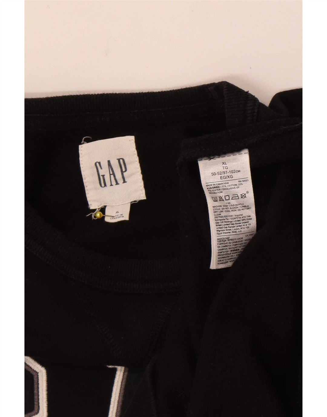 Gap Herre Grafisk Sweatshirt Jumper XL Sort Bomuld