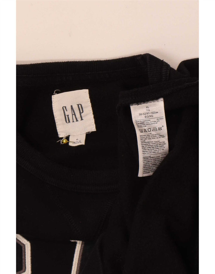 Gap Herre Grafisk Sweatshirt Jumper XL Sort Bomuld