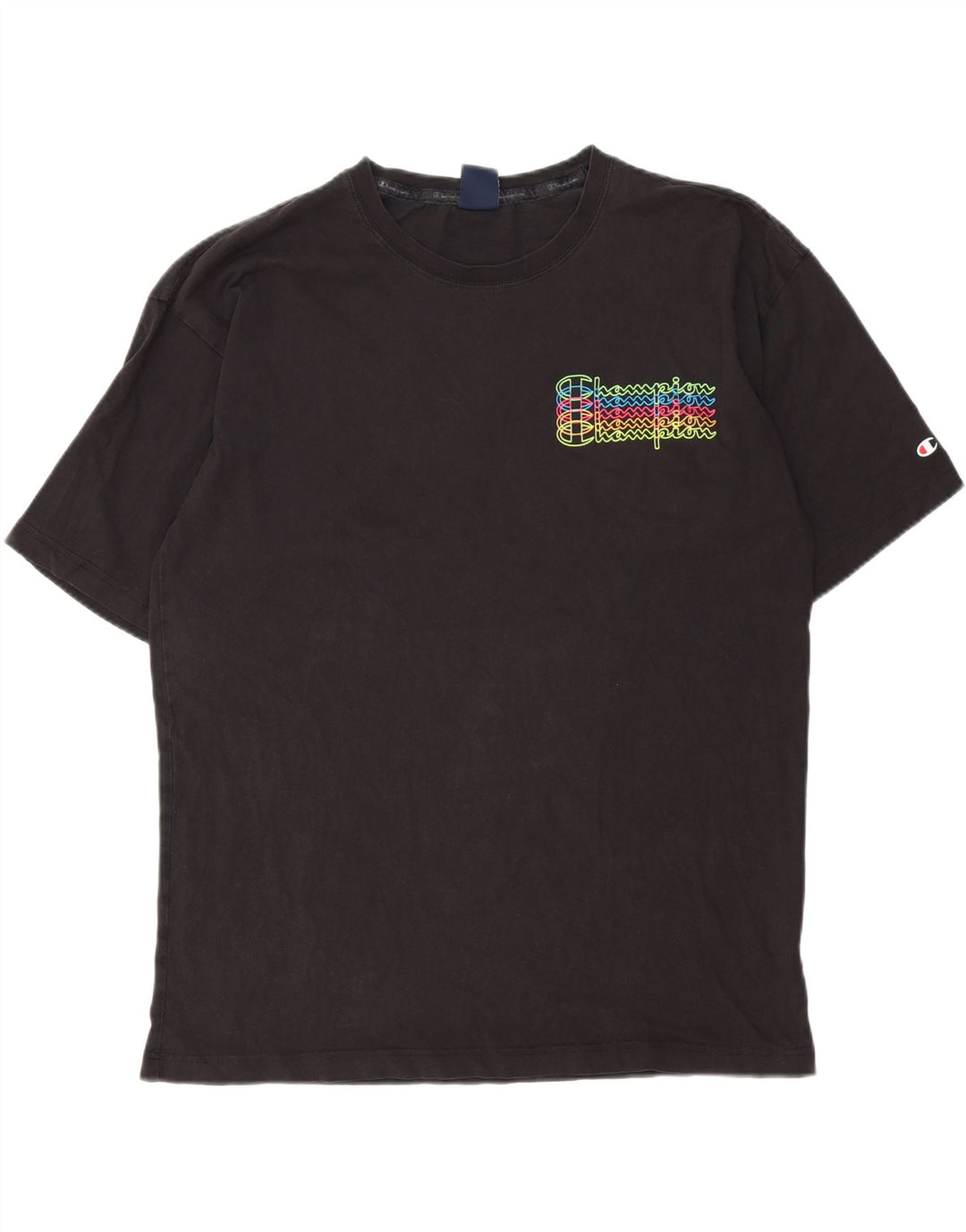 Champion Herre Grafisk T-Shirt Top 2XL Sort