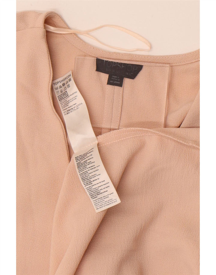 Topshop Kvinder Batwing Wrap Dress UK 6 XS Beige Polyester