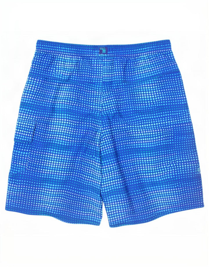 L.L.Bean Badeshorts til drenge 15-16 år blå plettet polyester