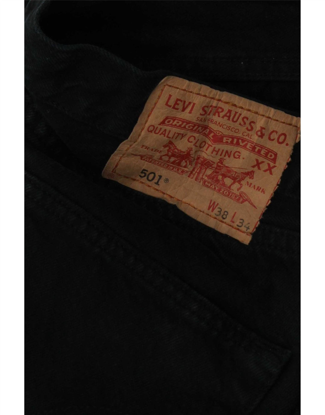 Levi's Herre 501 Straight Jeans W38 L30 Navy Blue