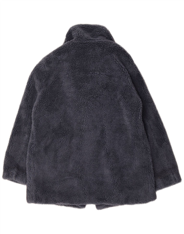 Marks & Spencer Dame Oversized Faux Fur Overcoat UK 12 Medium Grey