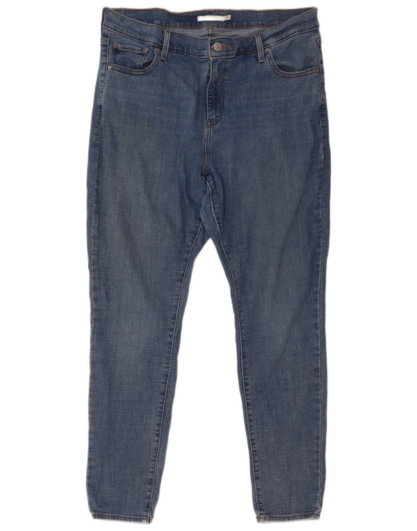 Levi's Dame 721 Skinny Jeans med høj talje US 16 2XL W36 L30 Blå Bomuld