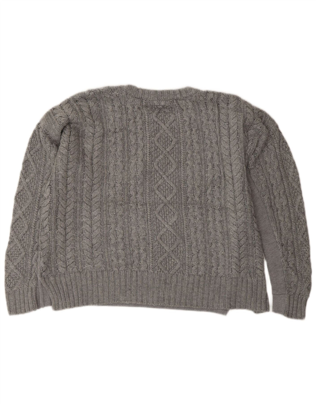 SUPERDRY Dame Oversized grafisk sweatshirt Jumper UK 14 Medium Grey