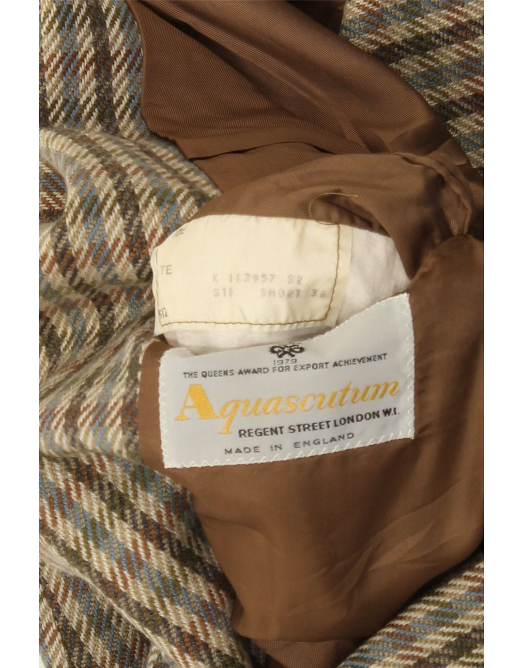 Aquascutum Herre 2-knaps blazerjakke UK 36 Lille flerfarvet kashmir